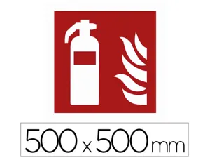 Sticker sol viso zone extincteur pictogramme adhesif antiderapant cote 500mm conforme norme iso 7010 — Non classé