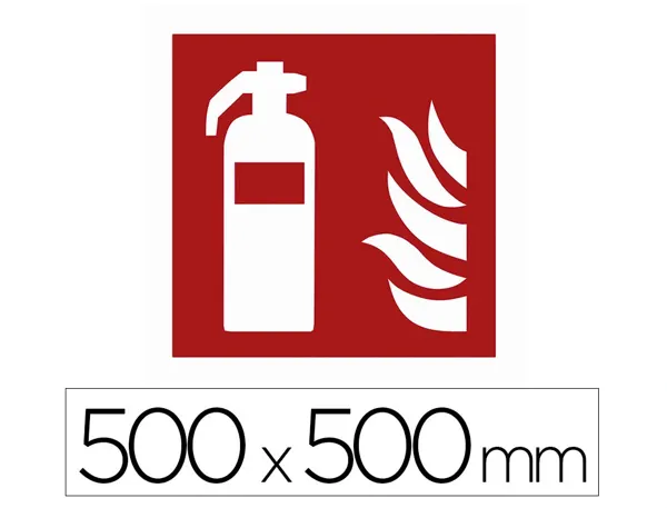 Sticker sol viso zone extincteur pictogramme adhesif antiderapant cote 500mm conforme norme iso 7010 — Non classé