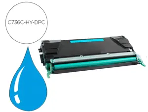 Toner laser compatible dpc lexmark c736h1cg cyan — Non classé