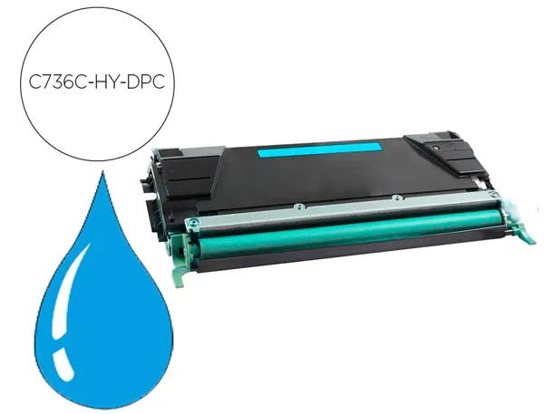 Toner laser compatible dpc lexmark c736h1cg cyan — Non classé