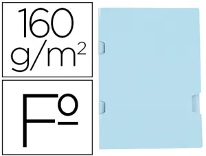 Sous chemise liderpapel a4+ plastifiee avec encart        agrafage 160g/m2 coloris bleu — Non classé