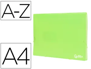 Trieur liderpapel polypro a4 210x297mm 700 microns 13 compartiments fermeture elastique  coloris jaune fluo opaque — Non…