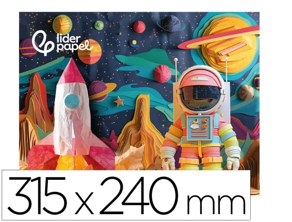 Papier créatif liderpapel a4+ 240x315mm assortiment divers papiers bloc 84f — Non classé