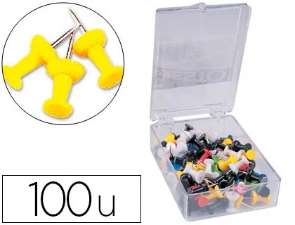 Punaise q-connect épingle mémo coloris jaune boîte 100 unités — Non classé