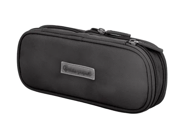 Trousse liderpapel color pop 2 fermetures eclair avec 1    compartiment extensible       coloris noir 230x60mm — Non classé