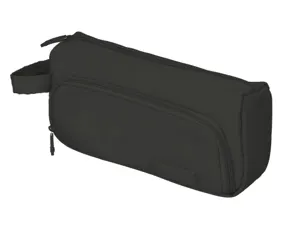 Trousse liderpapel minibag 2 fermetures eclair avec poche  interieure coloris noir       210x100x70mm — Non classé