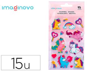 Autocollants imaginovo licornes magic dreams         paillettes 190x105 mm sous    blister — Non classé
