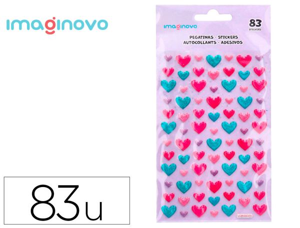 Autocollants imaginovo coeurs magic dreams en relief        190x105 mm sous blister — Non classé