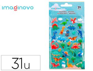 Autocollants imaginovo kids dinosaures en mousse eva      190x105 mm sous blister — Non classé