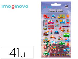 Autocollants imaginovo kids voitures en relif 190x105 mm  sous blister — Non classé