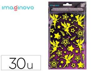 Autocollants imaginovo lumineux fees en relif        190x105 mm sous blister — Non classé