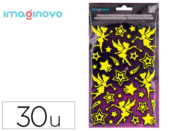 Autocollants imaginovo lumineux fees en relif        190x105 mm sous blister — Non classé