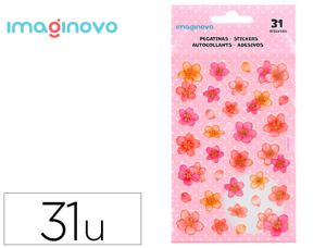 Autocollants imaginovo fleurs roses en papier 190x104 mm    sous blister — Non classé