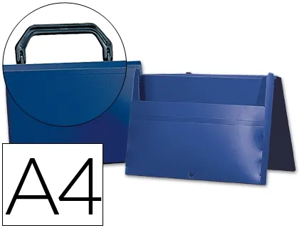 Pochette liderpapel polypropylène porte-documents a4 297x210mm 1000 microns poignée plastique fermoir opaque bleu — Non…