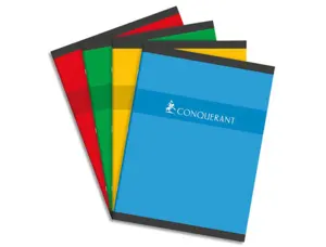 Cahier piqué conquérant sept couverture offset a4+ 24x32cm 192 pages 70g séyès — Non classé