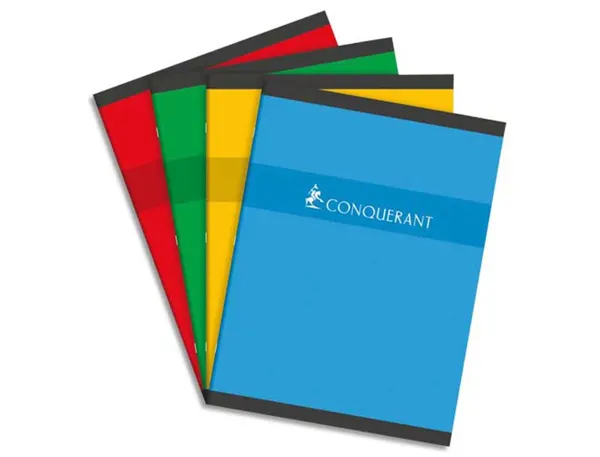Cahier piqué conquérant sept couverture offset a4+ 24x32cm 192 pages 70g séyès — Non classé