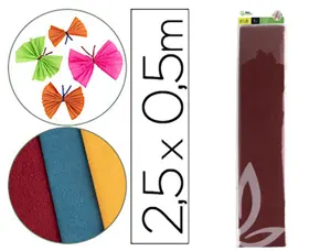 Papier crépon liderpapel 34g/m2 50cmx2.5m unicolore bordeaux — Non classé