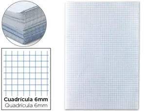 Papier écriture liderpapel 31x42.8cm ouvert copie double 60g/m2 quadrillage 6mm coloris blanc paquet 250f — Non classé