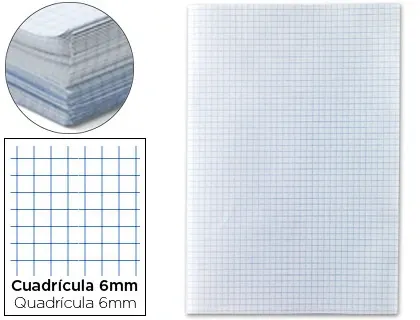 Papier écriture liderpapel 31x42.8cm ouvert copie double 60g/m2 quadrillage 6mm coloris blanc paquet 250f — Non classé