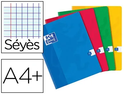 Cahier broché oxford brochure souple optik paper couverture pelliculée lavable a4+ 24x32cm 192 pages 90g séyès — Non classé