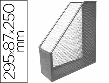 Porte-revues q-connect métal mesh maille métallique 250x79x289mm coloris argent — Non classé