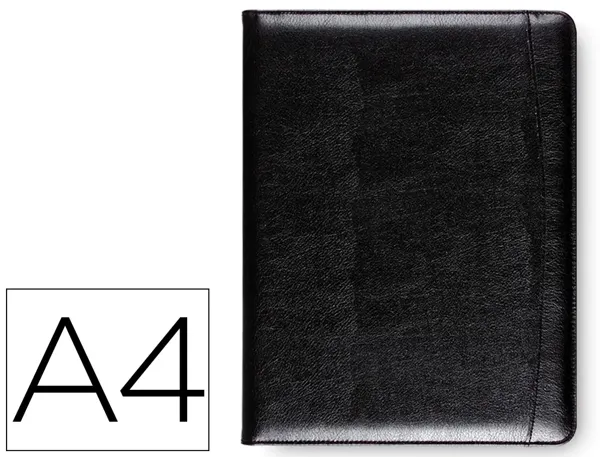 Conférencier a4 plastique bloc -notes inclus plusieurs compartiments poche rabat 32x25x2,5cm coloris noir — Non classé