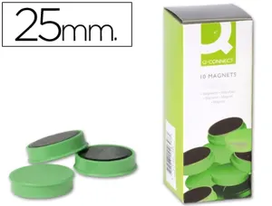Aimant q-connect diamètre 25mm affichage signalisation toutes surfaces métalliques coloris vert boîte 10 unités — Non classé