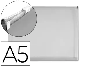 Pochette enveloppe liderpapel polypropylène 180 microns a5 210x148mm fermeture éclair transparent incolore — Non classé