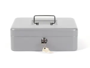 Caisse monnaie q-connect structure acier 0.8mm épaisseur plateau amovible espace billets 250x180x90mm coloris argent — Non…