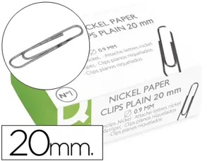 Trombone q-connect nickelé bout rond 20mm boîte carton 100 unités — Non classé