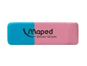 Gomme maped duo-gom mixte caoutchouc medium côté rose crayon côté bleu encre — Non classé