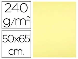 Papier cartonne liderpapel 50x65cm 240gr coloris jaune   paquet 25 feuilles — Non classé