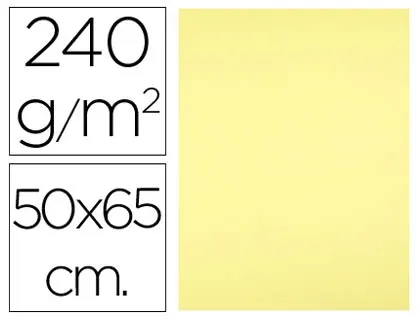 Papier cartonne liderpapel 50x65cm 240gr coloris jaune   paquet 25 feuilles — Non classé