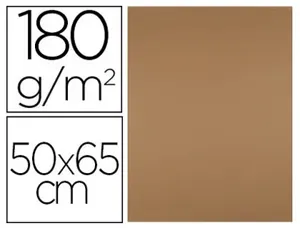 Papier cartonne liderpapel 50x65cm 180gr coloris marron  clair paquet 25 feuilles — Non classé