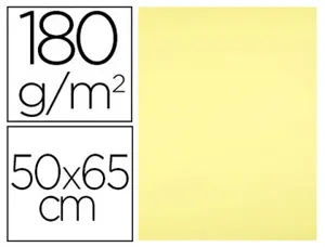 Papier cartonne liderpapel 50x65cm 180gr coloris jaune   clair paquet 25 feuilles — Non classé