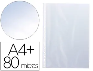 Pochette q-connect polypropylene lisse perforee  folio 80 mc cristal sachet 10 unites — Non classé