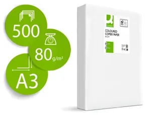 Papier couleur q-connect multifonction a3 80g/m2 unicolore orange néon ramette 500 feuilles — Non classé