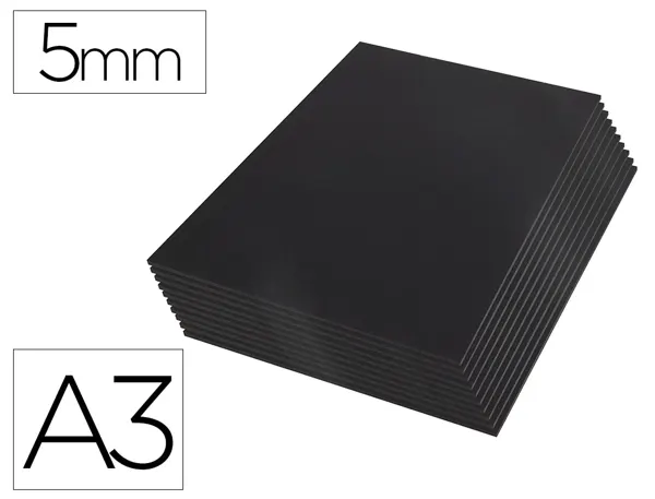 Carton entrecolle liderpapel a3 epaisseur 5mm unicolore noir — Non classé