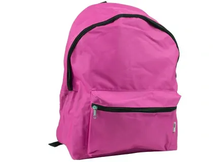 Cartable liderpapel 1 compartiment résistant 2 poches fermeture éclair bretelles matelassées 40x30x17cm fuchsia — Non classé