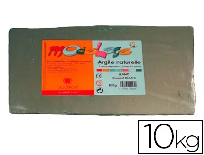 Argile Naturelle Solargil Cuisant Coloris Blanc Pain 10 kg — Activités artistiques