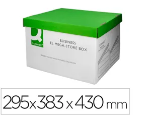 Boite archives qconnect carton pour 3 boites format   a4+ montage automatique dim.  interieur 295x383x430mm — Non classé