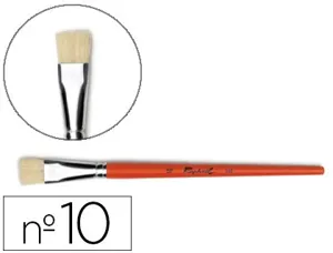 Brosse plate raphaël soie de porc nº10 virole fer blanc nickelé — Non classé