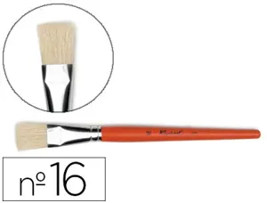 Brosse plate raphaël soie de porc nº16 virole fer blanc nickelé — Non classé