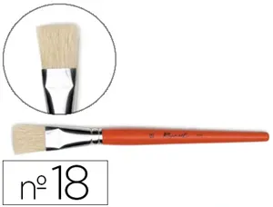 Brosse plate raphaël soie de porc nº18 virole fer blanc nickelé — Non classé