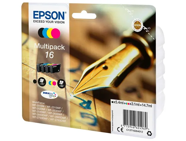 EPSON 2LB 16 ink cartridge black and tri-colour standard capacity 14.7ml 1-pack blister without alarm — Cartouches… — vue 3