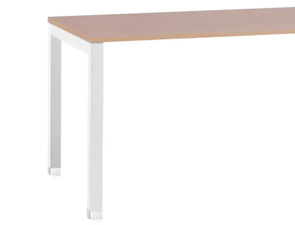 Bureau Mt International Plateau Hetre Melamine 25 mm Pietement Arche Coloris Blanc 140x80 cm — Aménagement d'espace — vue 4