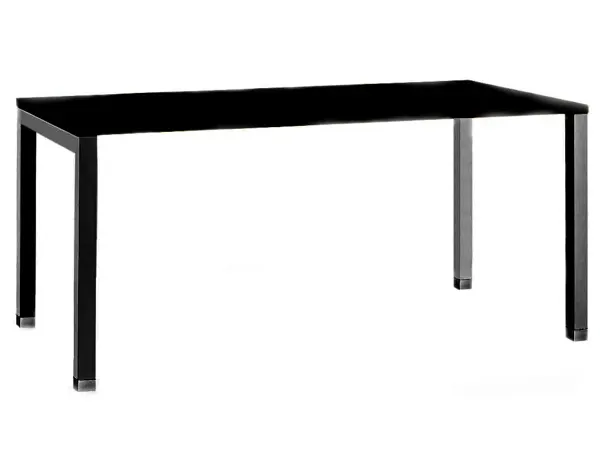 Bureau Mt International Plateau Noir Melamine 25 mm Pietement Arche Coloris Noir 160x80 cm — MOBILIER — vue 3