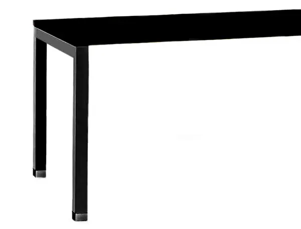 Bureau Mt International Plateau Noir Melamine 25 mm Pietement Arche Coloris Noir 160x80 cm — MOBILIER — vue 4