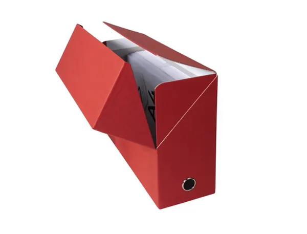 EXACOMPTA Boîte transfert papier toilé, A4, rouge — Classement & archivage — vue 5