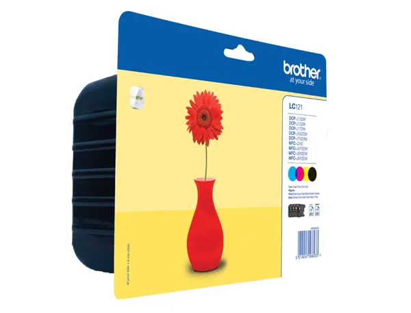 BROTHER LC-121 cartouche d encre noir et tricolore 1-pack blister sans alarme — Cartouches & toners — vue 3